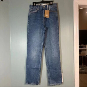 NWT Reformation Jeans Stardust High Rise Straight Jeans size 28